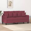 vidaXL Canap&eacute; &agrave; 2 places Rouge bordeaux 140 cm Tissu