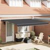 vidaXL Auvent R&eacute;tractable Anthracite 400 &times; 300 cm Aluminium et Tissu