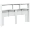 vidaXL Armoire t&ecirc;te de lit avec LED blanc 160x17x102 cm