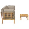 vidaXL Ensemble de Canap&eacute;s Uni 4 pcs Taupe Bois d'Acacia Massif