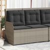 vidaXL Banc inclinable de jardin et coussins gris clair r&eacute;sine tress&eacute;e
