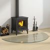 vidaXL Plaque de verre de chemin&eacute;e Demi-rond 1200x600 mm