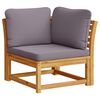 vidaXL Canap&eacute; d'angle de jardin coussins 73x73x65cm bois massif acacia