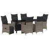 vidaXL Ensemble de salle &agrave; manger pour jardin 7 pcs Gris polyrotin