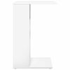 vidaXL Table d'appoint Blanc 40 x 35 x 60,5 cm Bois d'ing&eacute;nierie