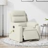 vidaXL Fauteuil inclinable de massage &eacute;lectrique cr&egrave;me velours