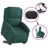 vidaXL Fauteuil inclinable de massage &eacute;lectrique Vert fonc&eacute; Tissu