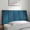 vidaXL Coussin de tête de lit Hanko bleu 100 cm velours