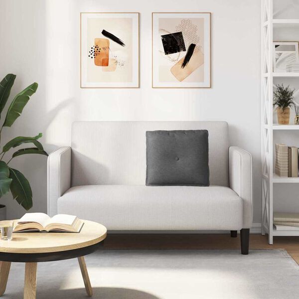 vidaXL Coussin de Dos Gris fonc&eacute; 50 x 45 cm Tissu en velours c&ocirc;tel&eacute;
