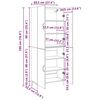 vidaXL Haut Armoire 2 pcs Ch&ecirc;ne noir Bois d'ing&eacute;nierie