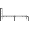 vidaXL Cadre de lit m&eacute;tal sans matelas avec t&ecirc;te de lit noir 100x190cm