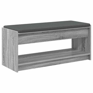 vidaXL Banc d'entr&eacute;e avec coussin Gris Sonoma 103 x 38 x 45 cm