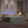 VidaXL Cadre de lit ottoman avec matelas gris clair 160x200 cm velours