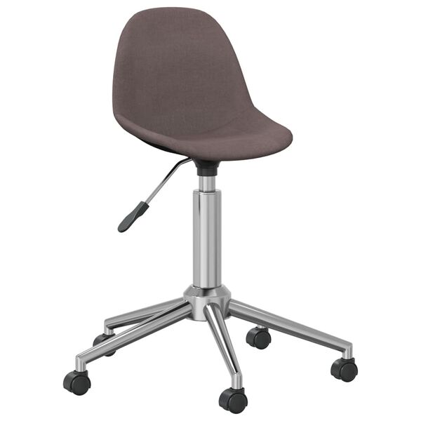vidaXL Chaise pivotante de bureau Taupe Tissu