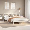 vidaXL Cadre de lit sans matelas blanc 150x200 cm bois de pin massif