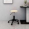 vidaXL Chaise de bureau pivotante cr&egrave;me velours