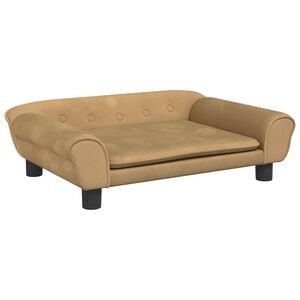 vidaXL Canap&eacute; pour enfants marron 70x45x26 cm velours