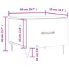 vidaXL Tables basses 2 pcs ch&ecirc;ne sonoma 50x50x40 cm bois d'ing&eacute;nierie
