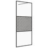 vidaXL Paroi de douche avec verre ESG transparent 100x195 cm Noir
