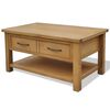 vidaXL Table basse 88x53x45 cm Bois de ch&ecirc;ne massif