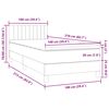vidaXL Sommier &agrave; lattes de lit avec matelas noir 100x210 cm velours