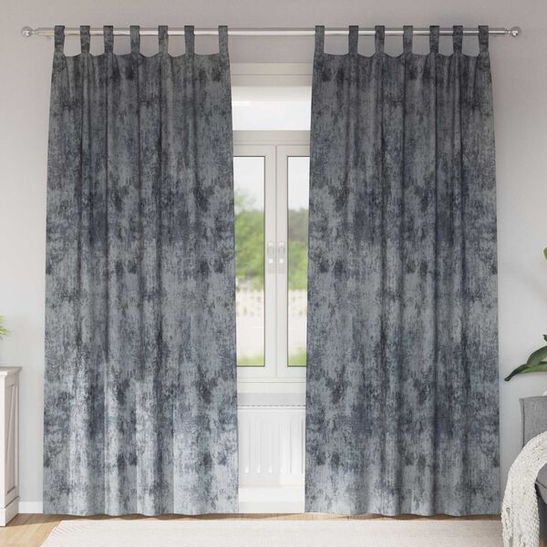 vidaXL Rideaux en velours 2 pcs Gris Argenté 225 x 140 cm Velours