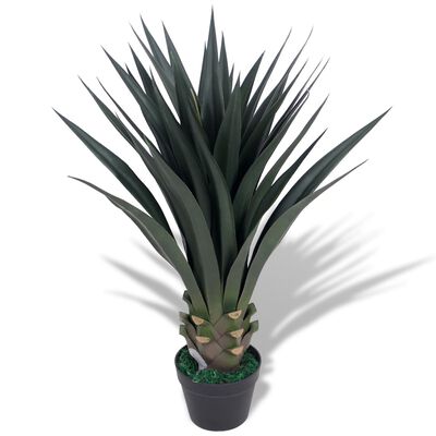 vidaXL Plante artificielle avec pot Yucca 85 cm Vert