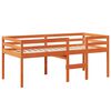 vidaXL Lit haut sans matelas cire marron 80x200 cm bois de pin massif