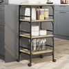 vidaXL Chariot de cuisine ch&ecirc;ne sonoma 45x35x89,5 cm bois d'ing&eacute;nierie