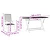 vidaXL Ensemble de salle &agrave; manger pour jardin 7 pcs Gris