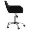 vidaXL Chaise pivotante de salle &agrave; manger Noir Velours