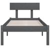 vidaXL Cadre de lit sans matelas gris bois massif 100x200 cm