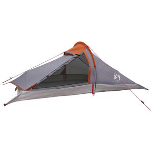 vidaXL Tente de randonn&eacute;e 2 personne Gris et orange