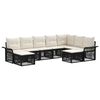 vidaXL Ensemble de canap&eacute; de jardin 9 pc Noir et blanc cr&egrave;me polyrotin