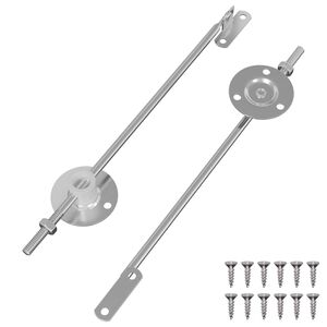 vidaXL Charni&egrave;re de support de couvercle 2 pi&egrave;ces Argent&eacute; Fer