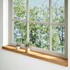 vidaXL Appuis de fen&ecirc;tre 2 pcs marron clair bois de ch&ecirc;ne massif