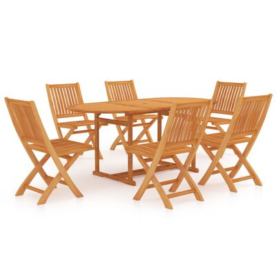 vidaXL Ensemble à manger de jardin 7 pcs Bois de teck massif