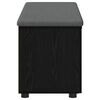 vidaXL Banc d'entr&eacute;e avec coussin Ch&ecirc;ne noir 100 x 38 x 46 cm
