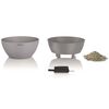 LECHUZA Jardini&egrave;re CUBETO Stone 40 ALL-IN-ONE gris pierre 13840