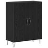 vidaXL Haut Armoire 2 pcs Ch&ecirc;ne noir Bois d'ing&eacute;nierie et verre