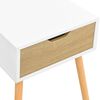 vidaXL Table de chevet Blanc ch&ecirc;ne sonoma 40x40x56cm Bois d'ing&eacute;nierie