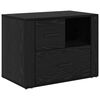 vidaXL Cabinet de chevet Ch&ecirc;ne noir 35 x 60 x 50 cm Bois d'ing&eacute;nierie