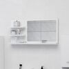 vidaXL Miroir de salle de bain Blanc brillant 90x10,5x45 cm Agglom&eacute;r&eacute;