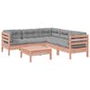 vidaXL Salon de jardin 6 pcs et coussins bois massif sapin de douglas