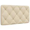 vidaXL Coussin de t&ecirc;te de lit cr&egrave;me 90 cm tissu