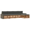 vidaXL Ensemble de canap&eacute;s d'ext&eacute;rieur 5 pc Naturel et Anthracite