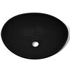 vidaXL Lavabo c&eacute;ramique 40 x 33 cm Noir