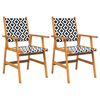 vidaXL Ensemble &agrave; manger de jardin 3 pcs Bois d'acacia solide