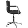 vidaXL Chaise pivotante de salle &agrave; manger Noir Similicuir