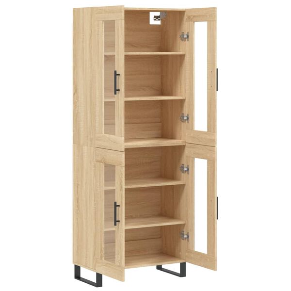 vidaXL Buffet haut Ch&ecirc;ne sonoma 69,5x34x180 cm Bois d'ing&eacute;nierie